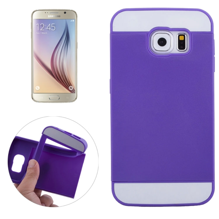 For Galaxy S6 2 in 1 Contrast Color Silicone & Plastic Case