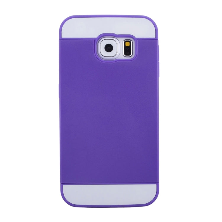 For Galaxy S6 2 in 1 Contrast Color Silicone & Plastic Case
