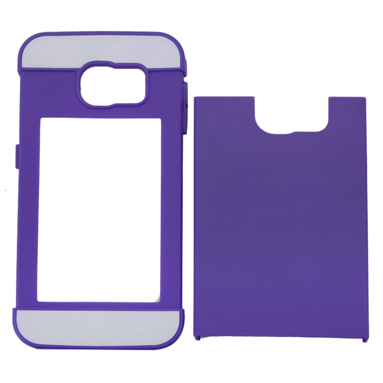 For Galaxy S6 2 in 1 Contrast Color Silicone & Plastic Case