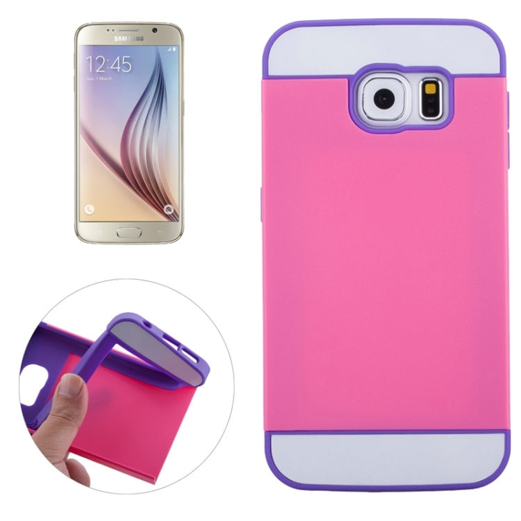 For Galaxy S6 2 in 1 Contrast Color Silicone & Plastic Case
