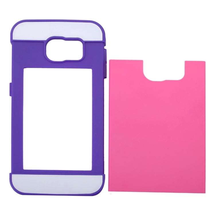 For Galaxy S6 2 in 1 Contrast Color Silicone & Plastic Case