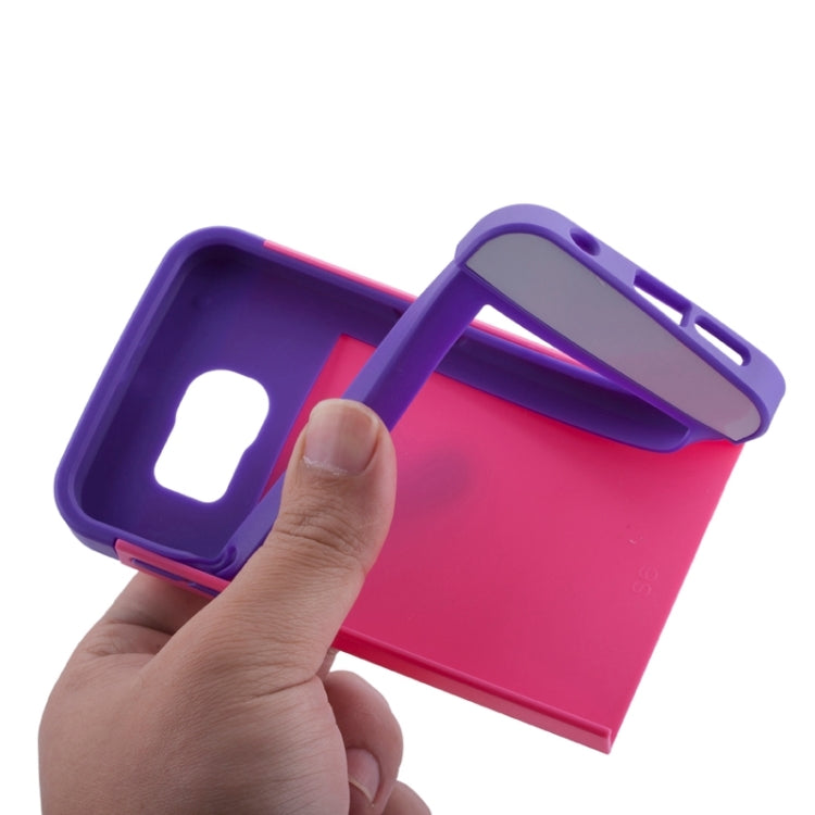 For Galaxy S6 2 in 1 Contrast Color Silicone & Plastic Case