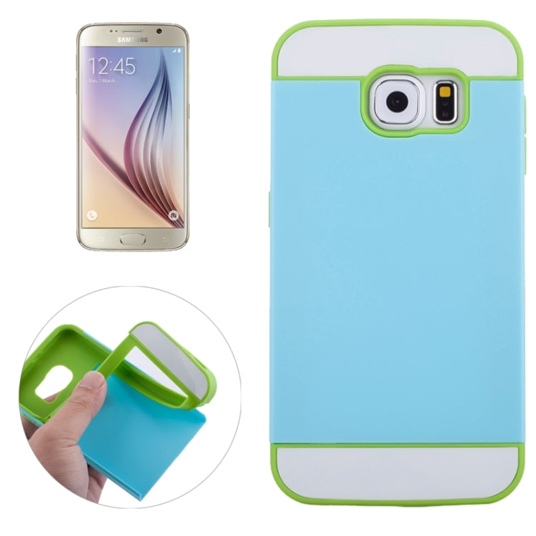 For Galaxy S6 2 in 1 Contrast Color Silicone & Plastic Case