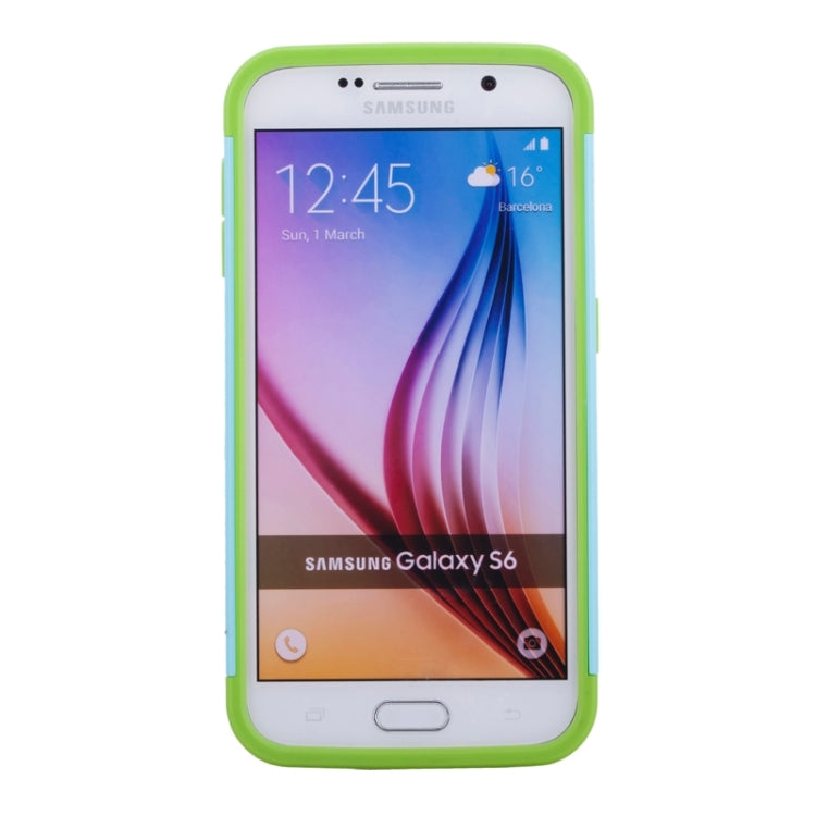 For Galaxy S6 2 in 1 Contrast Color Silicone & Plastic Case