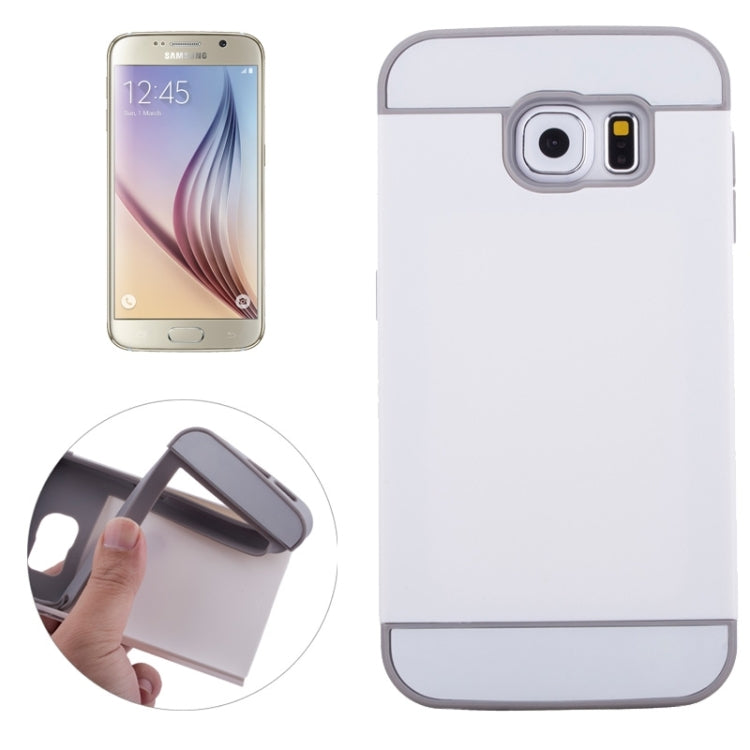 For Galaxy S6 2 in 1 Contrast Color Silicone & Plastic Case