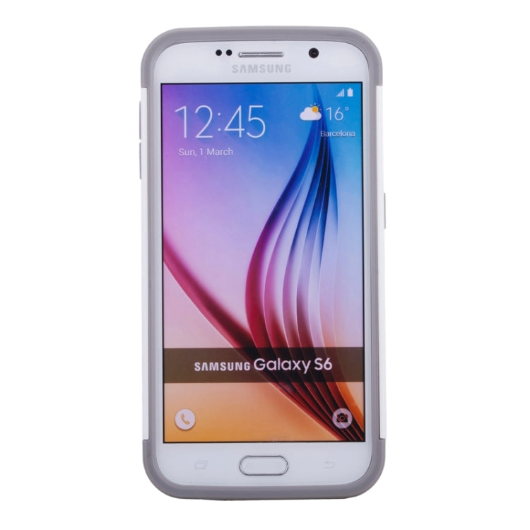 For Galaxy S6 2 in 1 Contrast Color Silicone & Plastic Case