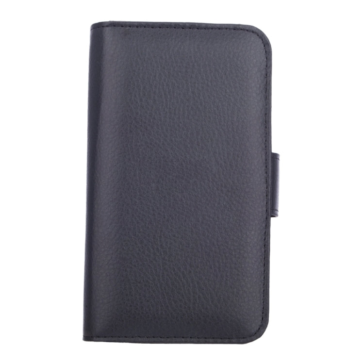 For Galaxy S6 Litchi Texture Leather Case with Seven Card Slots & Wallet (Black)