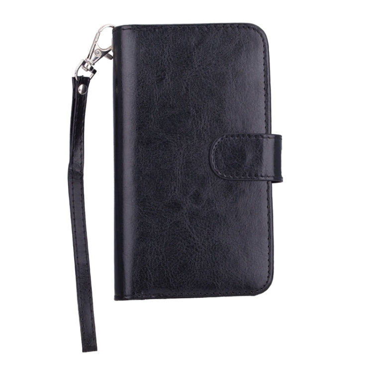 For Galaxy S6 Wallet Style Litchi Texture Leather Case with Nine Card Slots & Lanyard