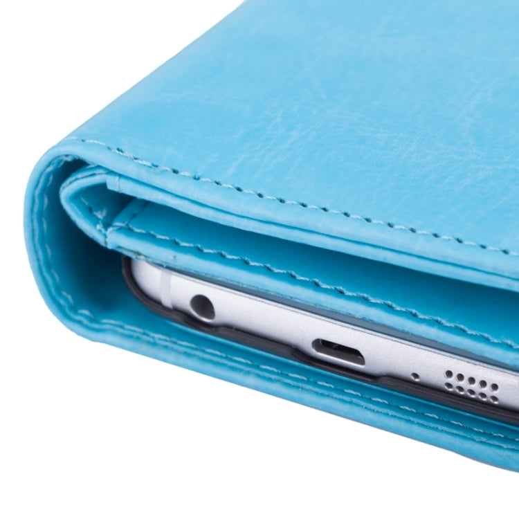 For Galaxy S6 Edge Wallet Style Litchi Texture Leather Case with Nine Card Slots & Lanyard