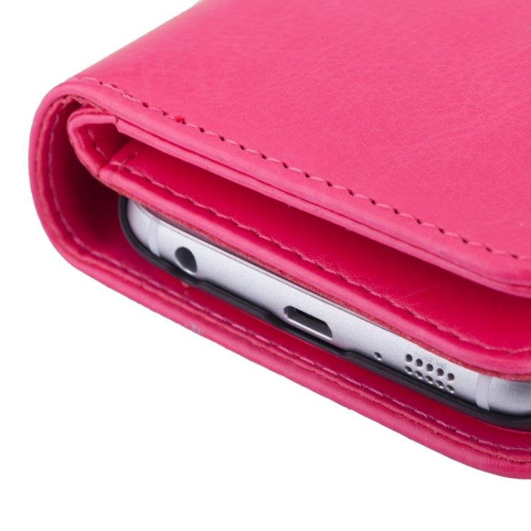 For Galaxy S6 Edge Wallet Style Litchi Texture Leather Case with Nine Card Slots & Lanyard