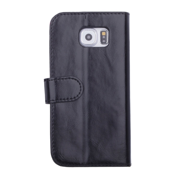 For Galaxy S6 Crazy Texture Leather Case with Card Slots & Wallet & Holder & Stripes Lining