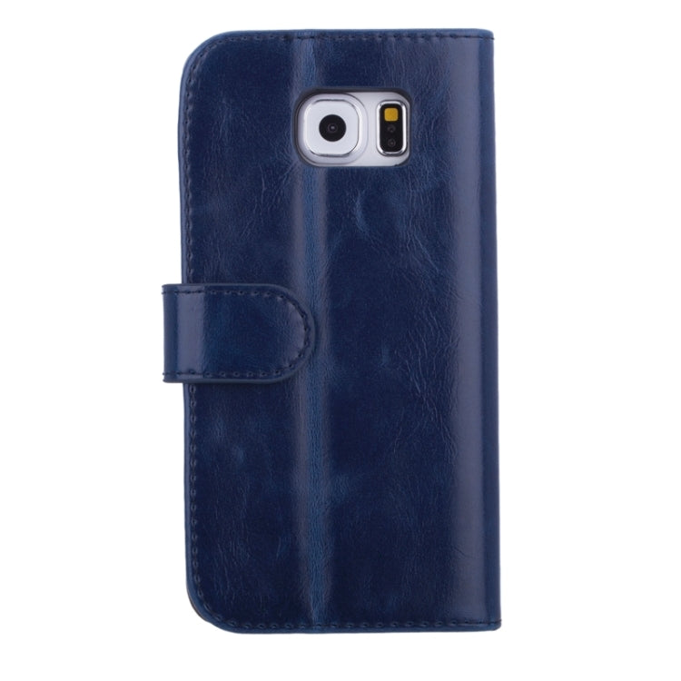 For Galaxy S6 Crazy Texture Leather Case with Card Slots & Wallet & Holder & Stripes Lining