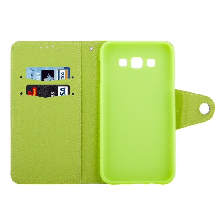For Galaxy E5 Cross Texture Horizontal Flip Leather Case with Holder & Card Slots