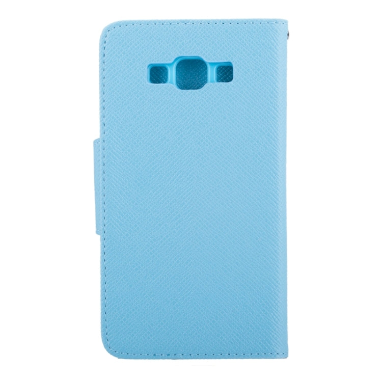 For Galaxy E5 Cross Texture Horizontal Flip Leather Case with Holder & Card Slots