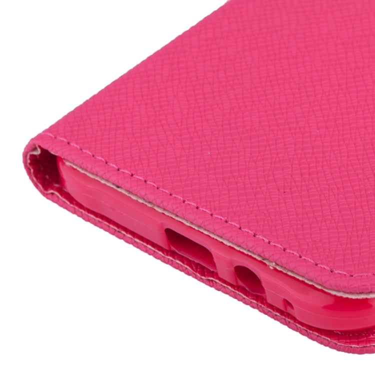 For Galaxy E5 Cross Texture Horizontal Flip Leather Case with Holder & Card Slots