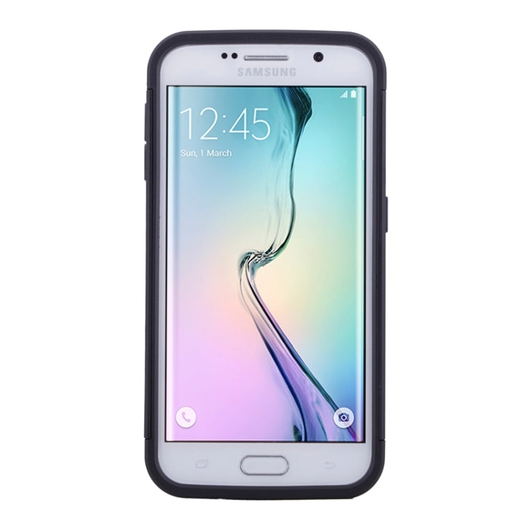 For Galaxy S6 Edge 2 in 1 Contrast Color Silicone & Plastic Case