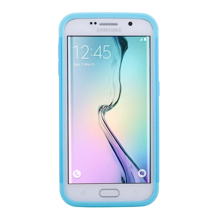 For Galaxy S6 Edge 2 in 1 Contrast Color Silicone & Plastic Case