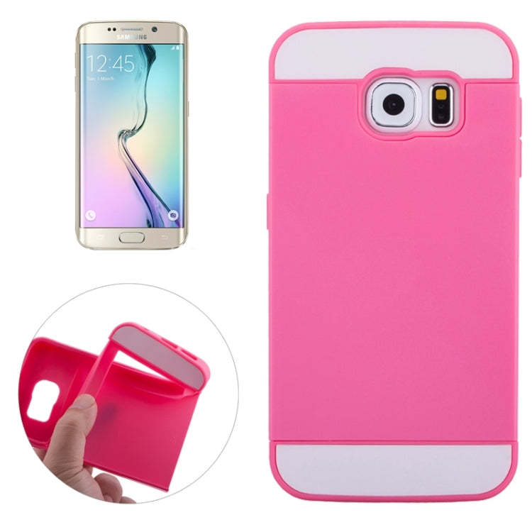 For Galaxy S6 Edge 2 in 1 Contrast Color Silicone & Plastic Case