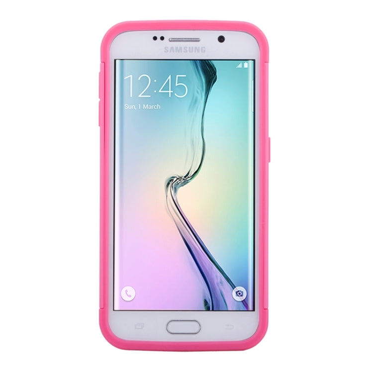 For Galaxy S6 Edge 2 in 1 Contrast Color Silicone & Plastic Case