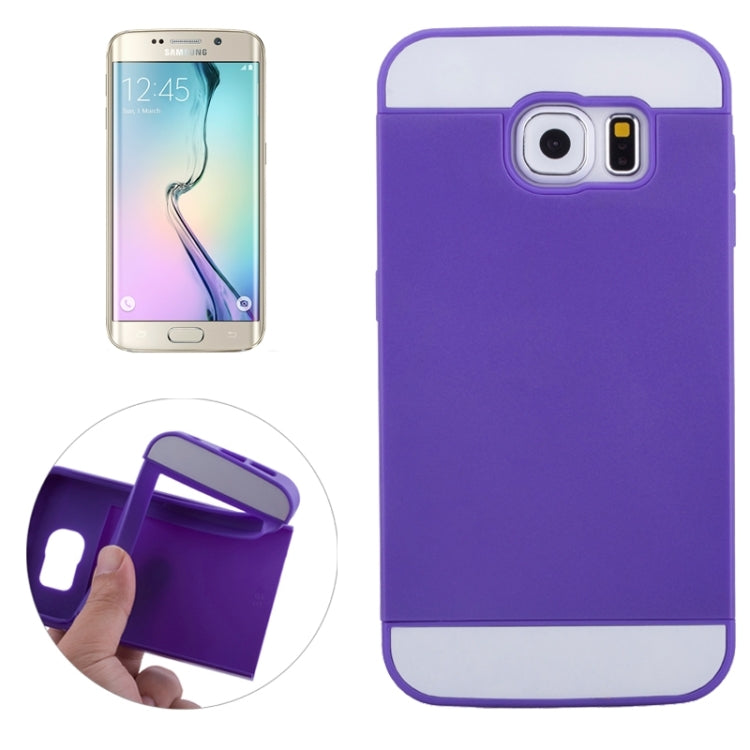 For Galaxy S6 Edge 2 in 1 Contrast Color Silicone & Plastic Case