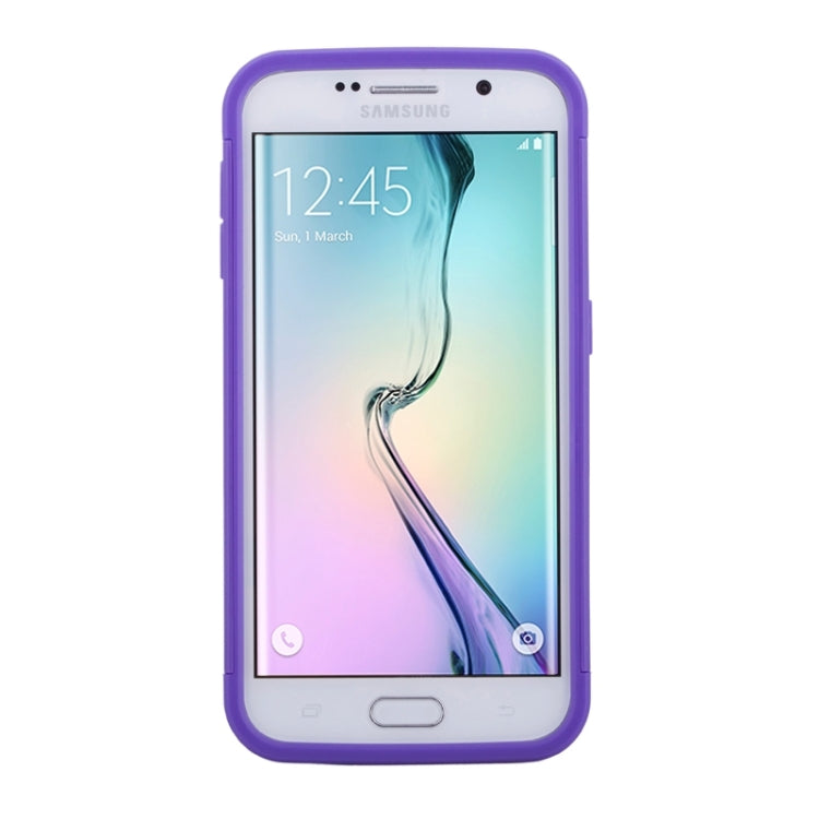 For Galaxy S6 Edge 2 in 1 Contrast Color Silicone & Plastic Case