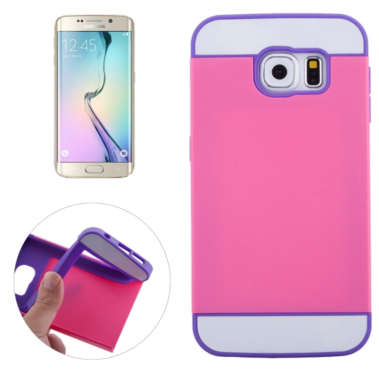 For Galaxy S6 Edge 2 in 1 Contrast Color Silicone & Plastic Case