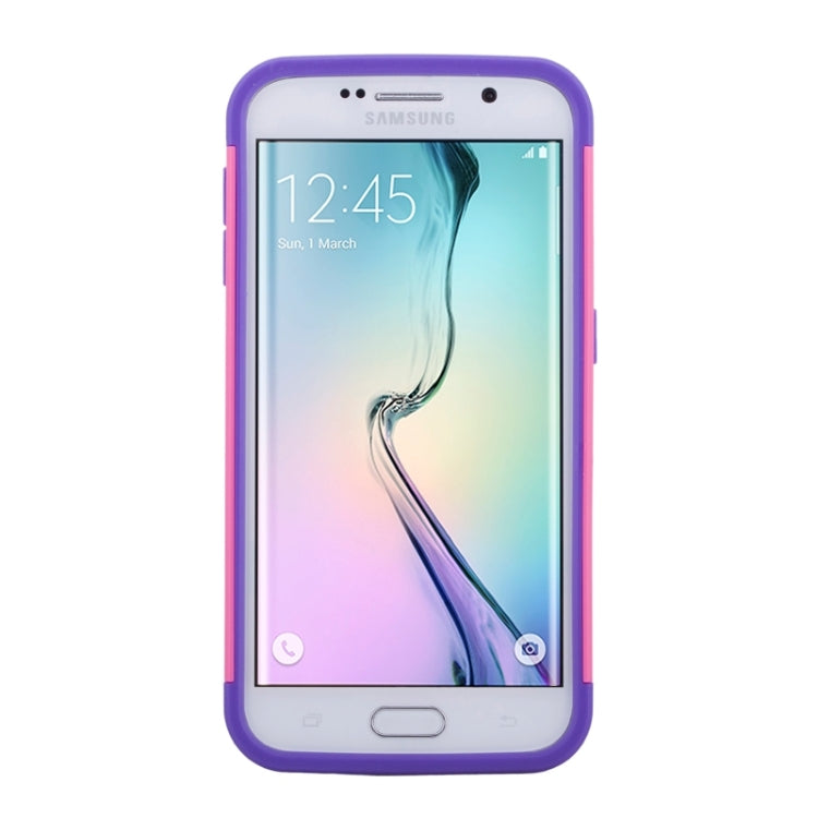 For Galaxy S6 Edge 2 in 1 Contrast Color Silicone & Plastic Case