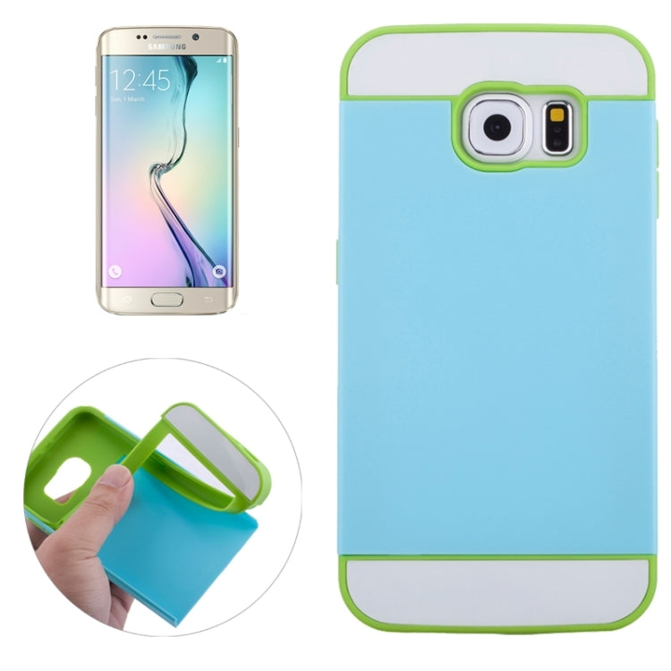For Galaxy S6 Edge 2 in 1 Contrast Color Silicone & Plastic Case
