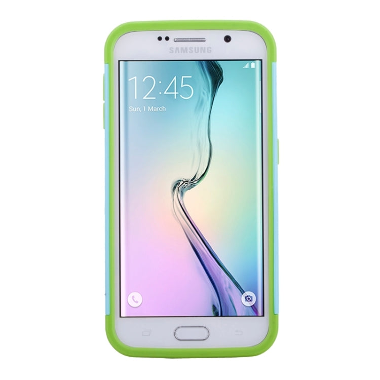 For Galaxy S6 Edge 2 in 1 Contrast Color Silicone & Plastic Case