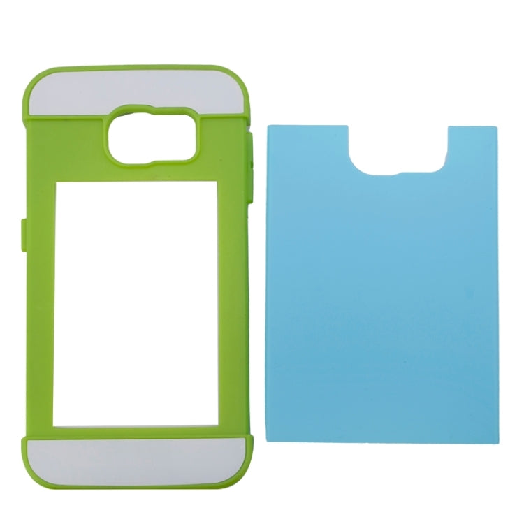 For Galaxy S6 Edge 2 in 1 Contrast Color Silicone & Plastic Case