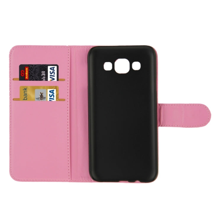 Horizontal Flip Magnetic Buckle PU Leather Case with Holder & Card Slot & Wallet for Galaxy E5 / E500