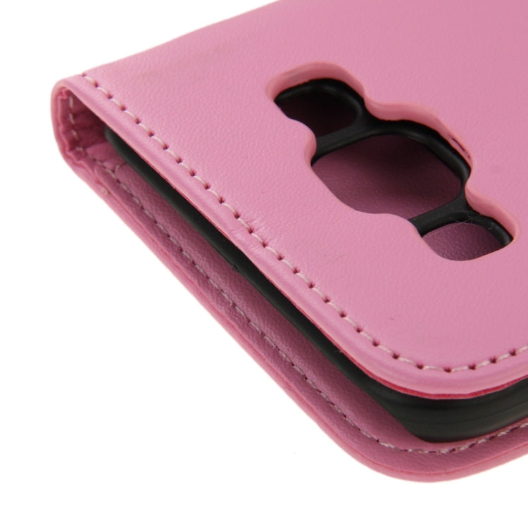 Horizontal Flip Magnetic Buckle PU Leather Case with Holder & Card Slot & Wallet for Galaxy E5 / E500