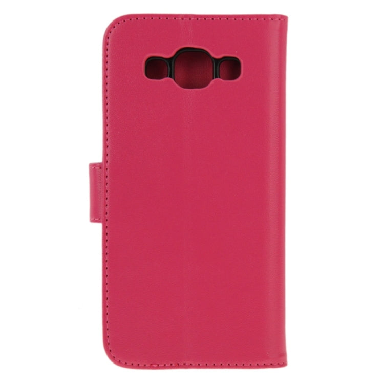 Horizontal Flip Magnetic Buckle PU Leather Case with Holder & Card Slot & Wallet for Galaxy E5 / E500