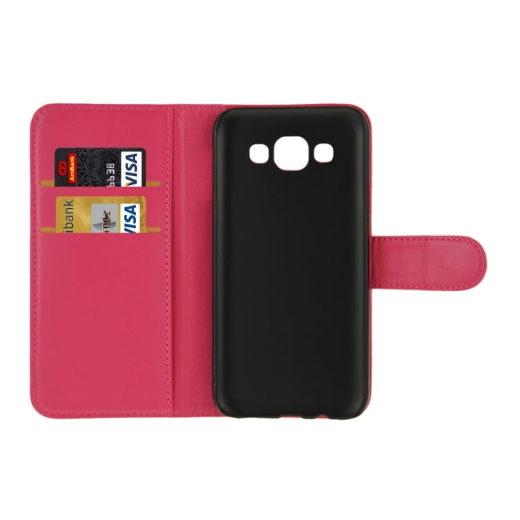 Horizontal Flip Magnetic Buckle PU Leather Case with Holder & Card Slot & Wallet for Galaxy E5 / E500