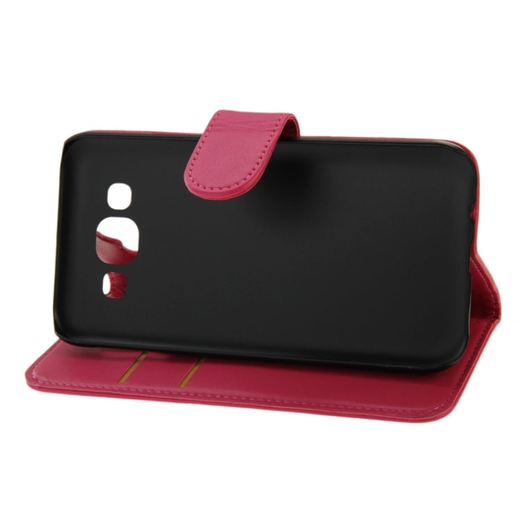 Horizontal Flip Magnetic Buckle PU Leather Case with Holder & Card Slot & Wallet for Galaxy E5 / E500