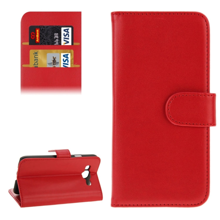 Horizontal Flip Magnetic Buckle PU Leather Case with Holder & Card Slot & Wallet for Galaxy E5 / E500