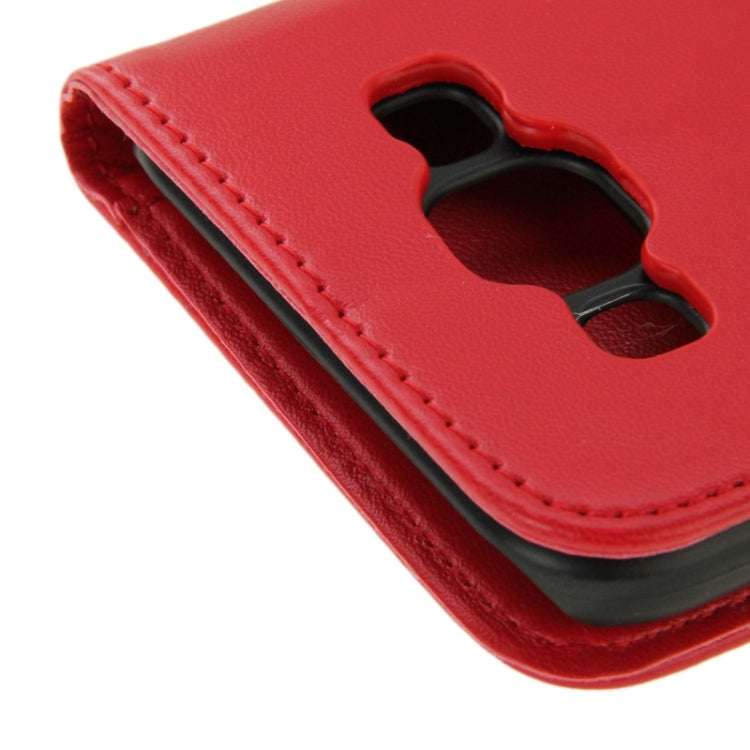 Horizontal Flip Magnetic Buckle PU Leather Case with Holder & Card Slot & Wallet for Galaxy E5 / E500