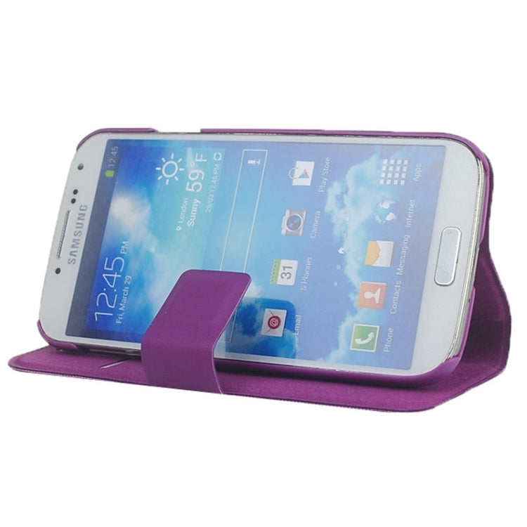 Fine Sheepskin Texture Sheepskin Horizontal Flip Leather Case with Card Slots & Holder for Galaxy S4