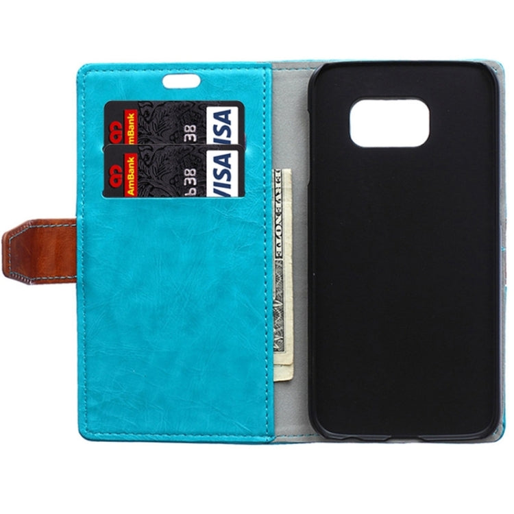 For Galaxy S6 / G920 Color Matching Flip Leather Case with Holder & Card Slots & Wallet