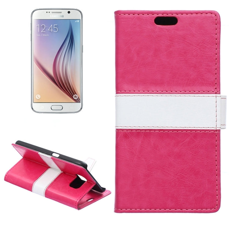 For Galaxy S6 / G920 Color Matching Flip Leather Case with Holder & Card Slots & Wallet