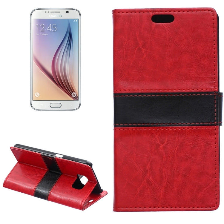 For Galaxy S6 / G920 Color Matching Flip Leather Case with Holder & Card Slots & Wallet