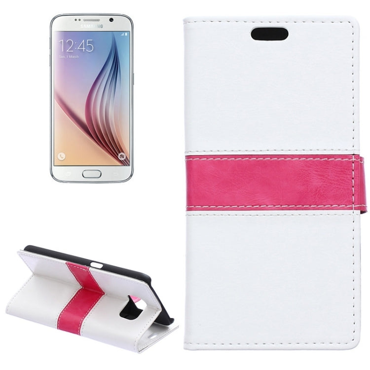 For Galaxy S6 / G920 Color Matching Flip Leather Case with Holder & Card Slots & Wallet