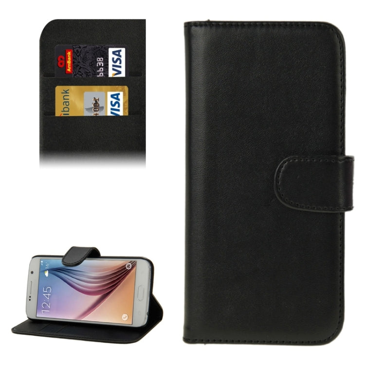 For Galaxy S6 Horizontal Flip Magnetic Buckle PU Leather Case with Holder & Card Slot & Wallet