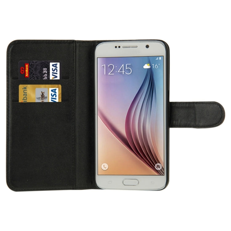 For Galaxy S6 Horizontal Flip Magnetic Buckle PU Leather Case with Holder & Card Slot & Wallet