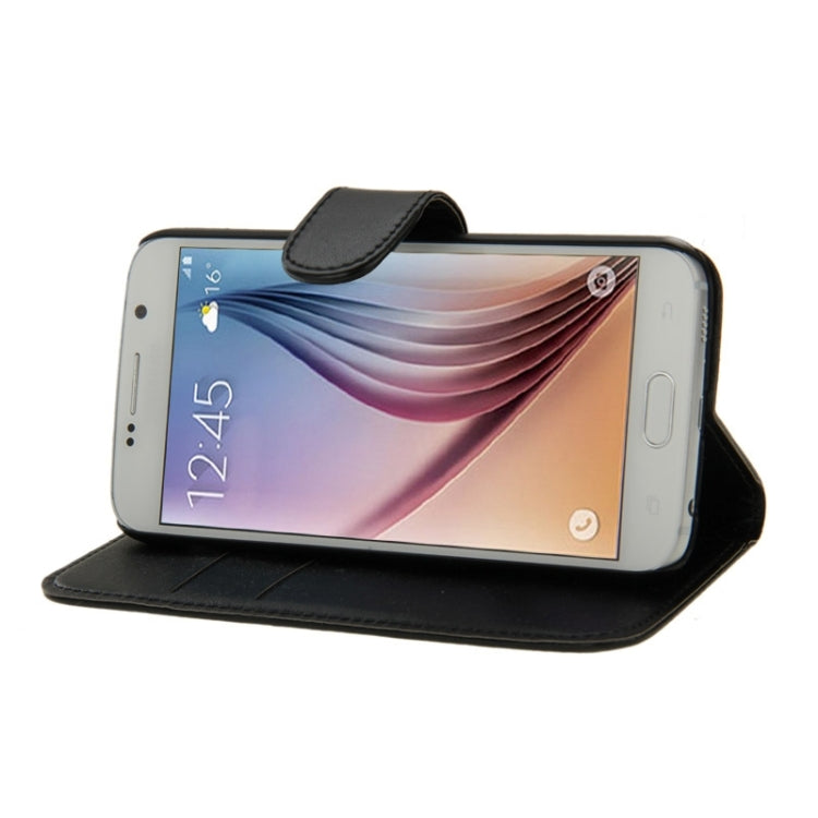 For Galaxy S6 Horizontal Flip Magnetic Buckle PU Leather Case with Holder & Card Slot & Wallet