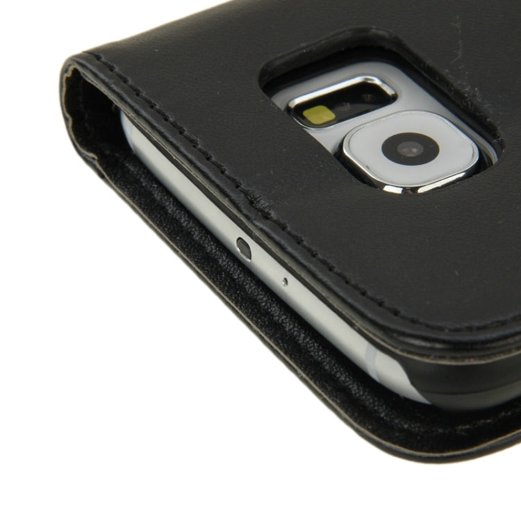For Galaxy S6 Horizontal Flip Magnetic Buckle PU Leather Case with Holder & Card Slot & Wallet