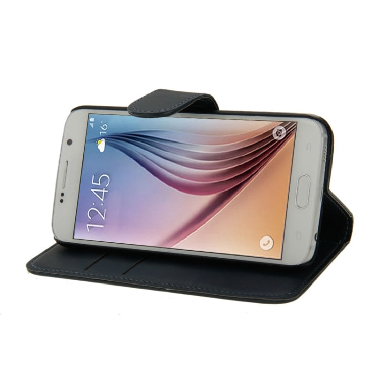 For Galaxy S6 Horizontal Flip Magnetic Buckle PU Leather Case with Holder & Card Slot & Wallet
