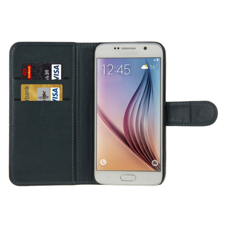 For Galaxy S6 Horizontal Flip Magnetic Buckle PU Leather Case with Holder & Card Slot & Wallet