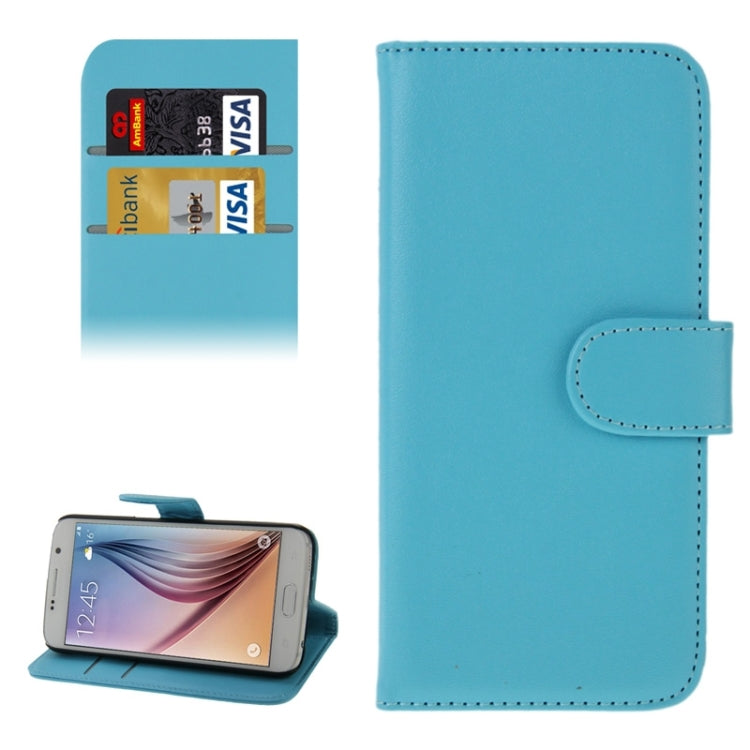 For Galaxy S6 Horizontal Flip Magnetic Buckle PU Leather Case with Holder & Card Slot & Wallet
