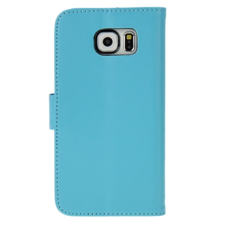 For Galaxy S6 Horizontal Flip Magnetic Buckle PU Leather Case with Holder & Card Slot & Wallet